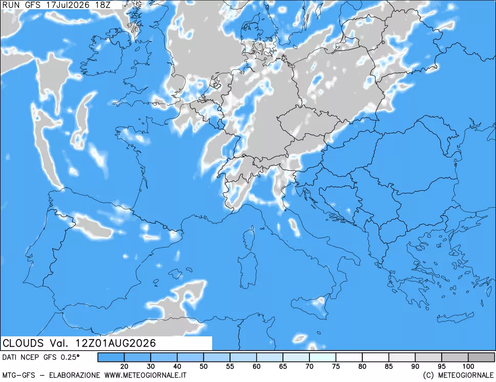 mappa Nuvolosità totale