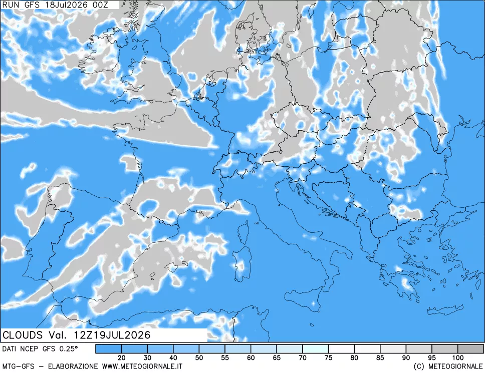 mappa Nuvolosità totale