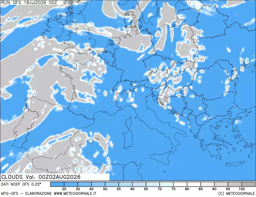 mappa Nuvolosità totale