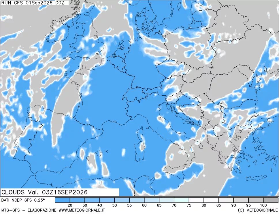 mappa Nuvolosità totale