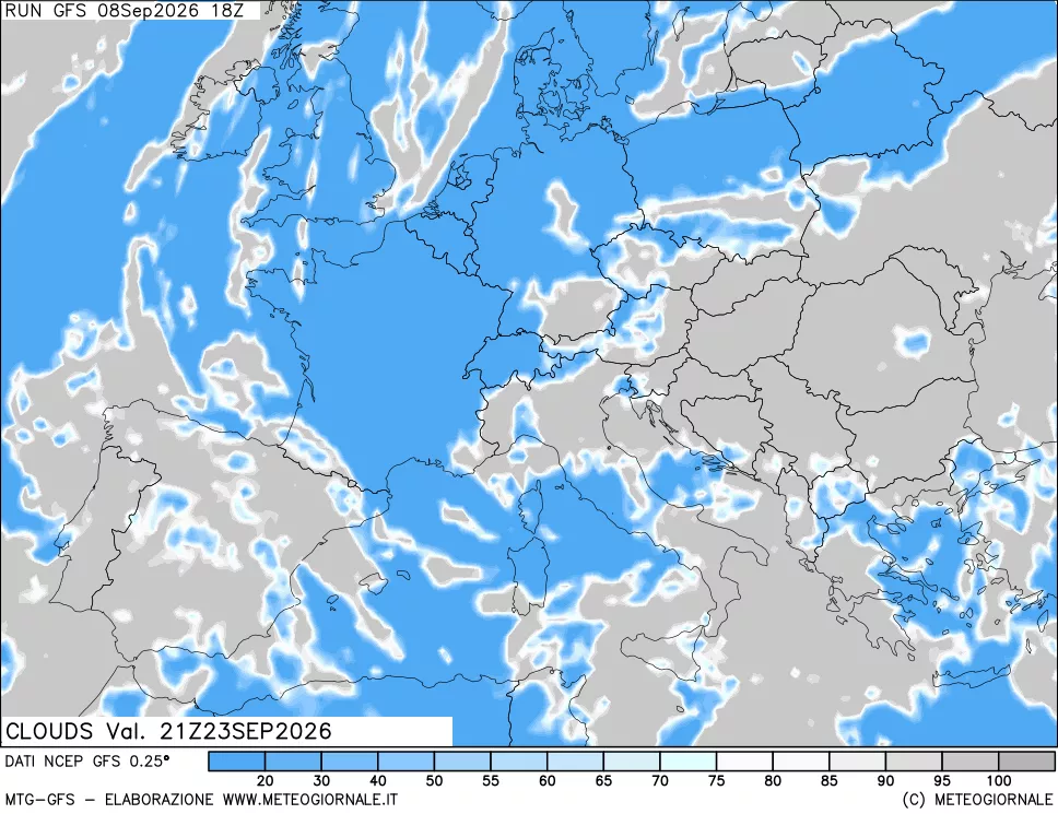 mappa Nuvolosità totale