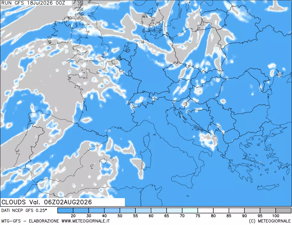 mappa Nuvolosità totale