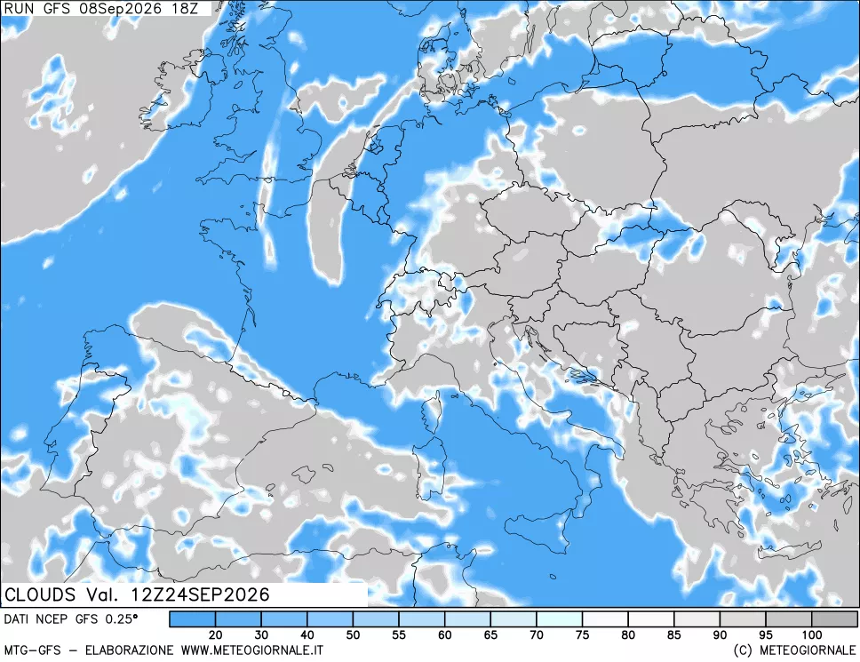 mappa Nuvolosità totale