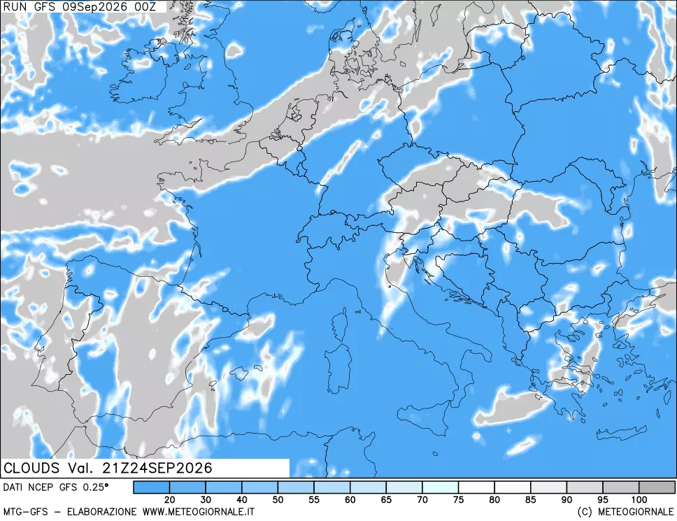 mappa Nuvolosità totale