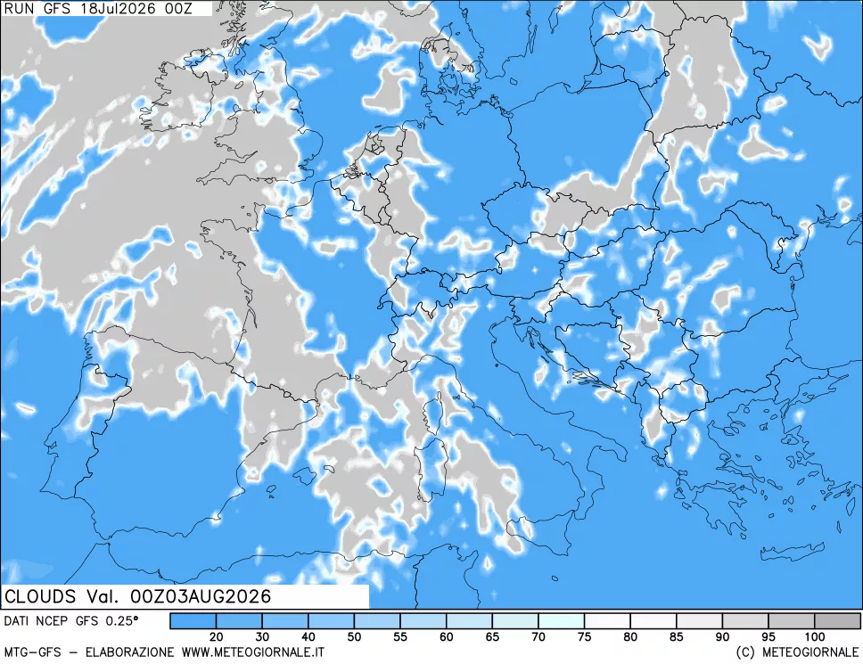 mappa Nuvolosità totale