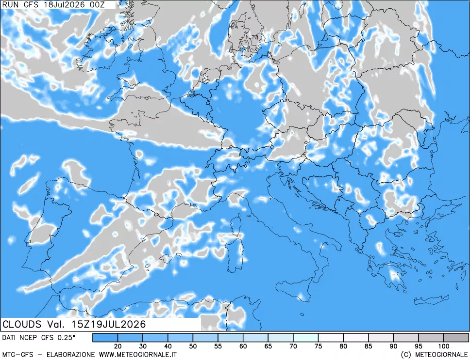 mappa Nuvolosità totale