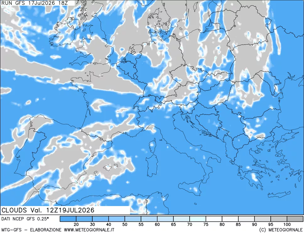mappa Nuvolosità totale