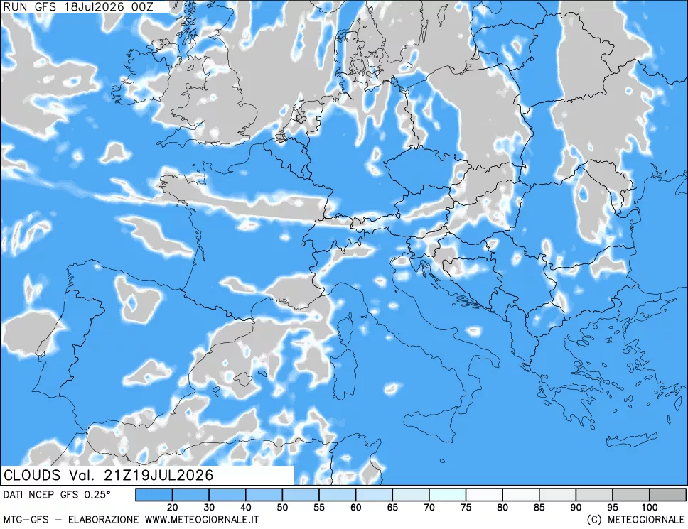 mappa Nuvolosità totale