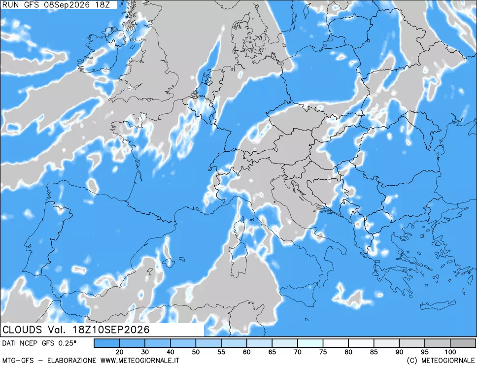 mappa Nuvolosità totale