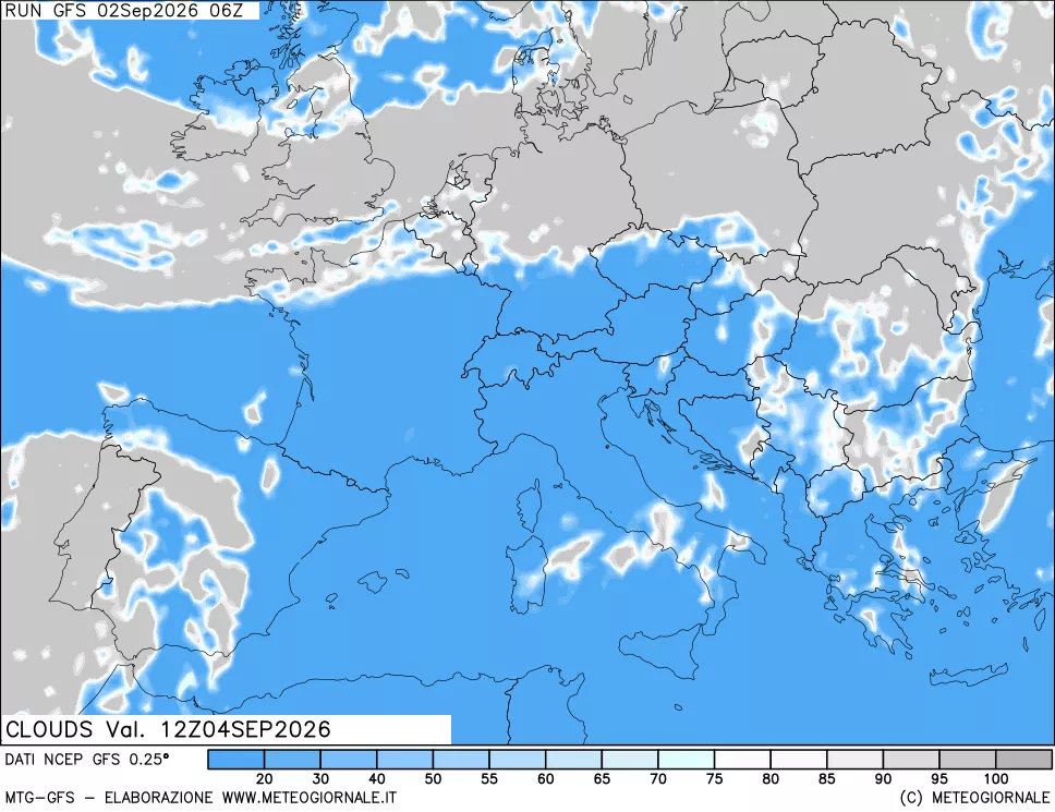 mappa Nuvolosità totale