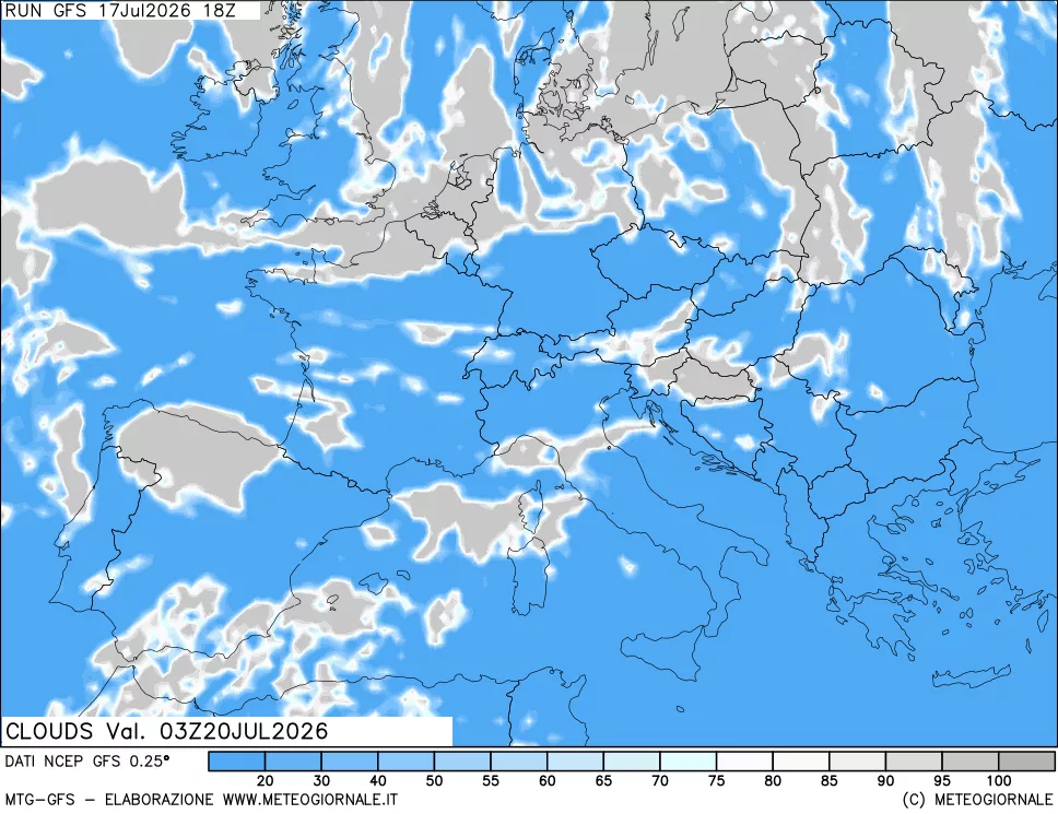 mappa Nuvolosità totale