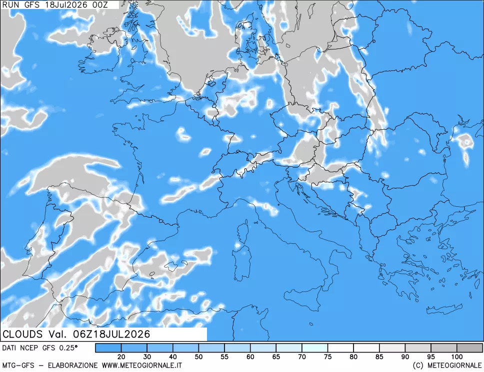 mappa Nuvolosità totale