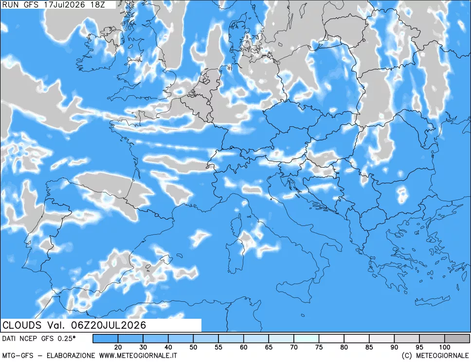 mappa Nuvolosità totale