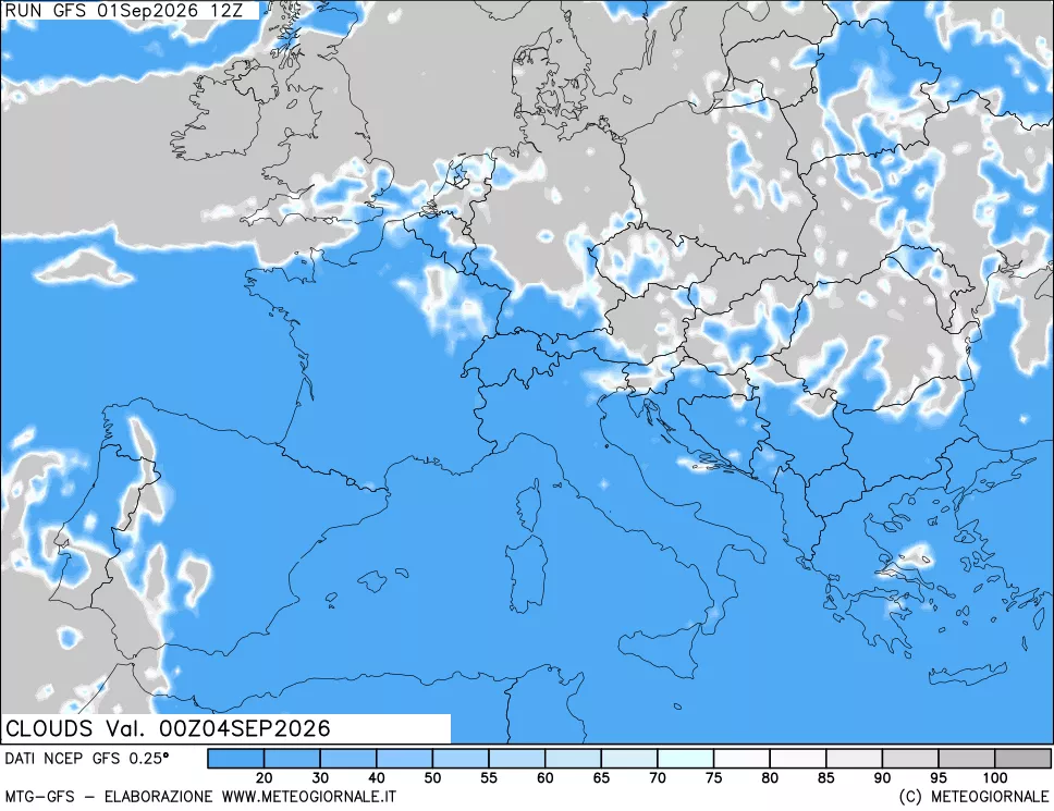 mappa Nuvolosità totale