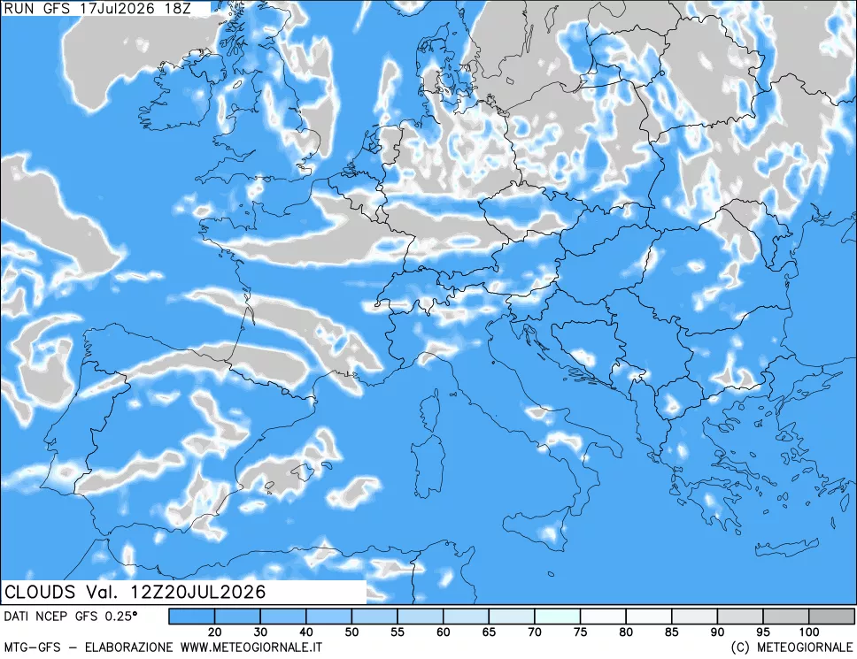 mappa Nuvolosità totale