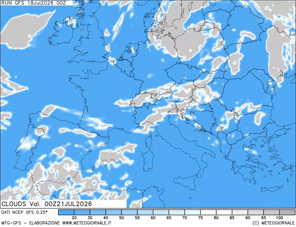 mappa Nuvolosità totale