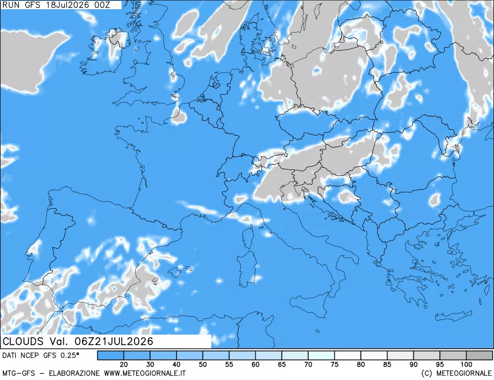 mappa Nuvolosità totale