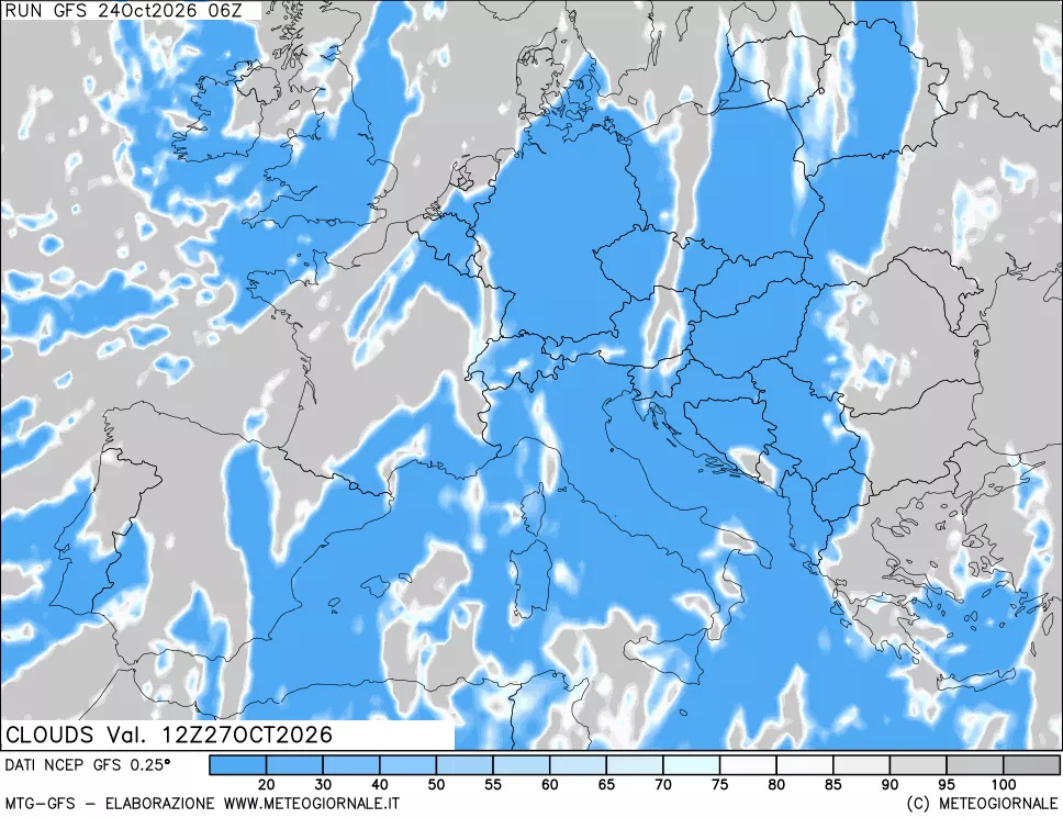 mappa Nuvolosità totale
