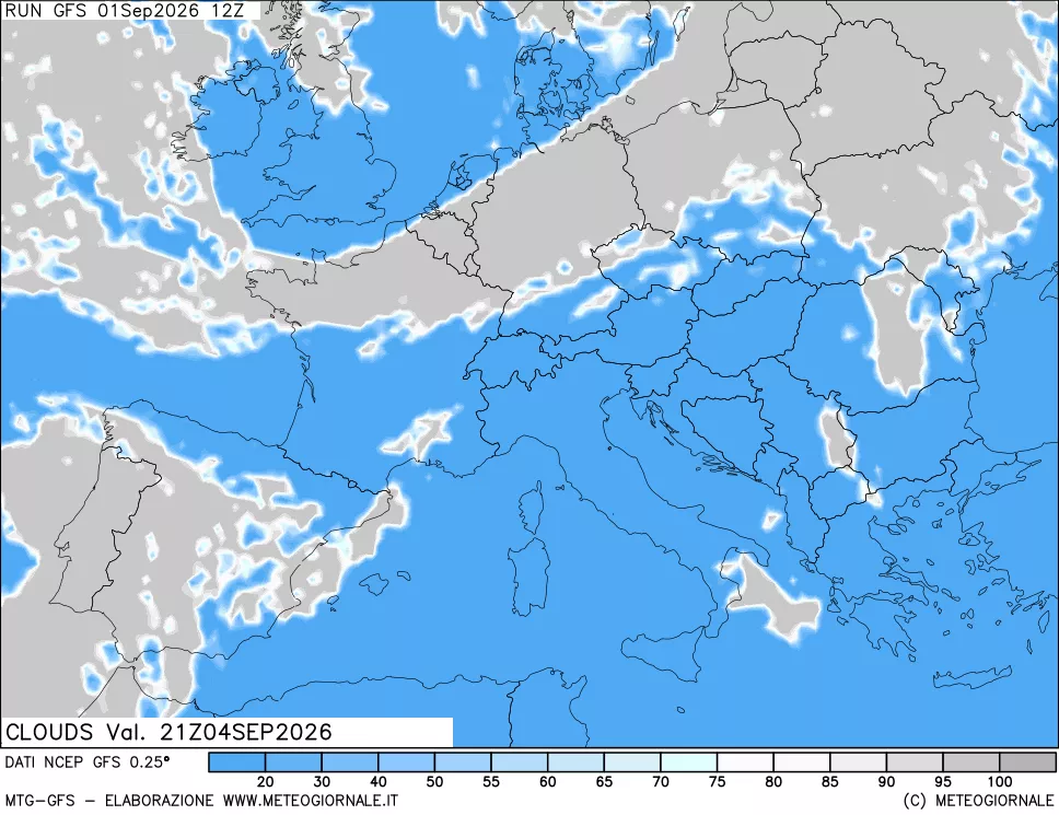 mappa Nuvolosità totale