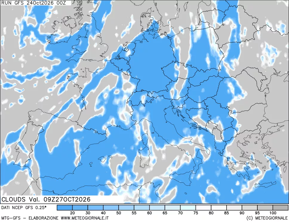 mappa Nuvolosità totale