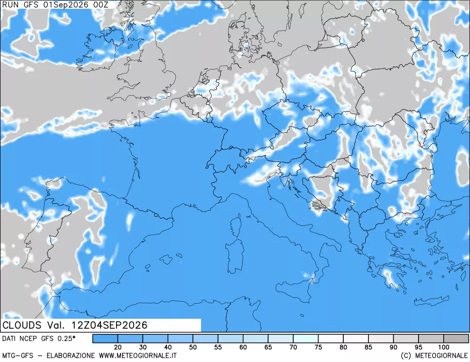 mappa Nuvolosità totale