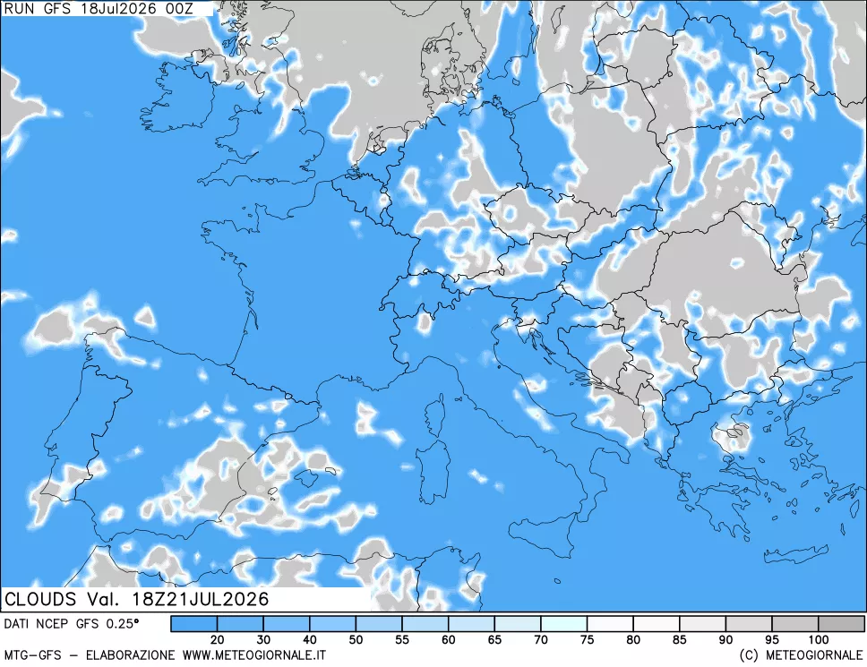 mappa Nuvolosità totale