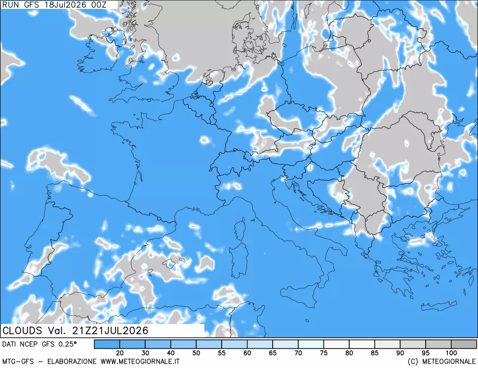 mappa Nuvolosità totale