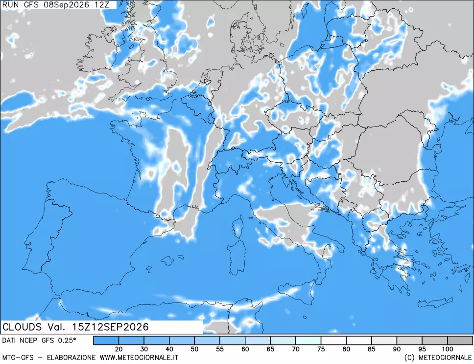 mappa Nuvolosità totale