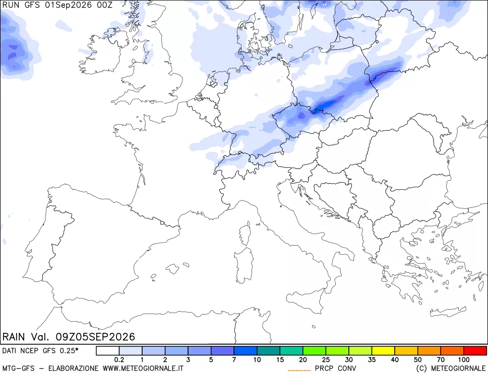 mappa Precipitazioni totali e convettive