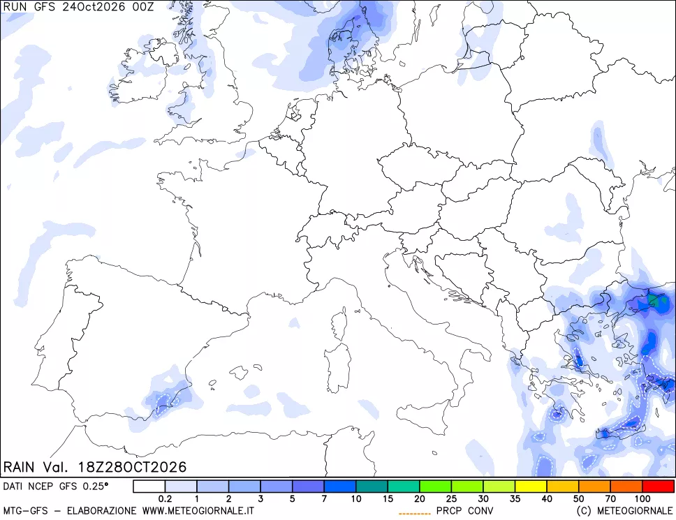 mappa Precipitazioni totali e convettive