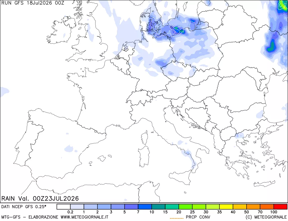 mappa Precipitazioni totali e convettive