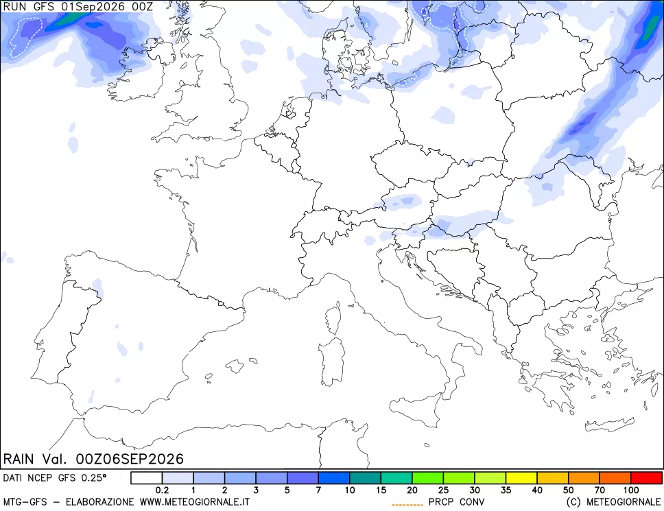 mappa Precipitazioni totali e convettive