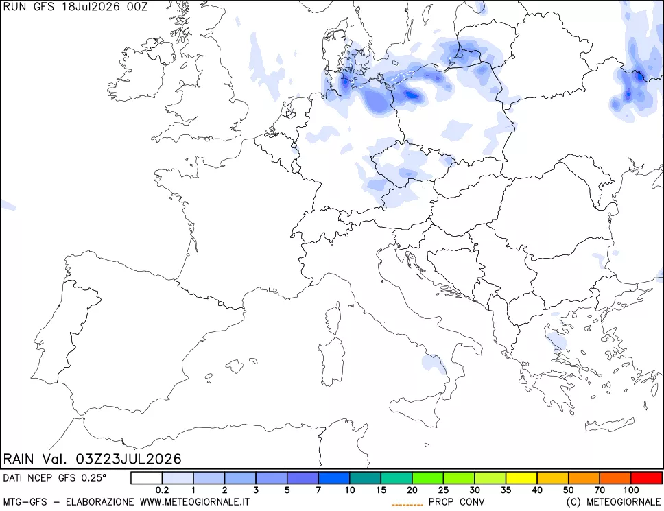mappa Precipitazioni totali e convettive
