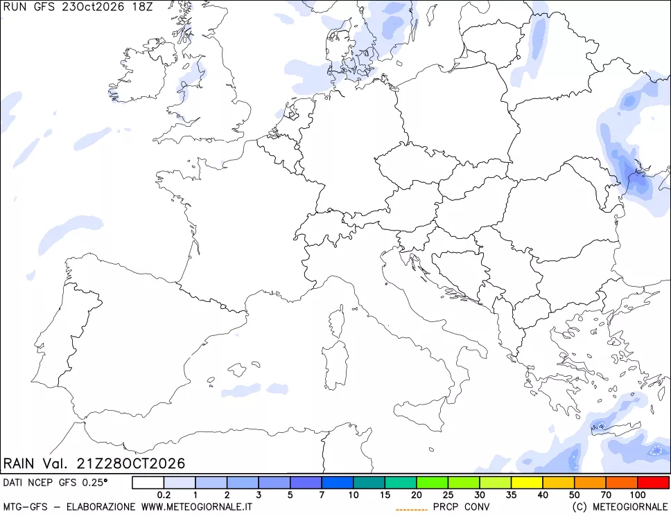mappa Precipitazioni totali e convettive