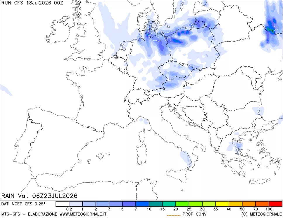 mappa Precipitazioni totali e convettive