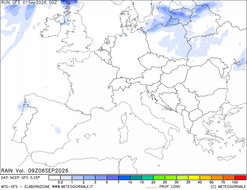 mappa Precipitazioni totali e convettive