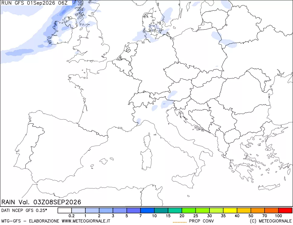 mappa Precipitazioni totali e convettive