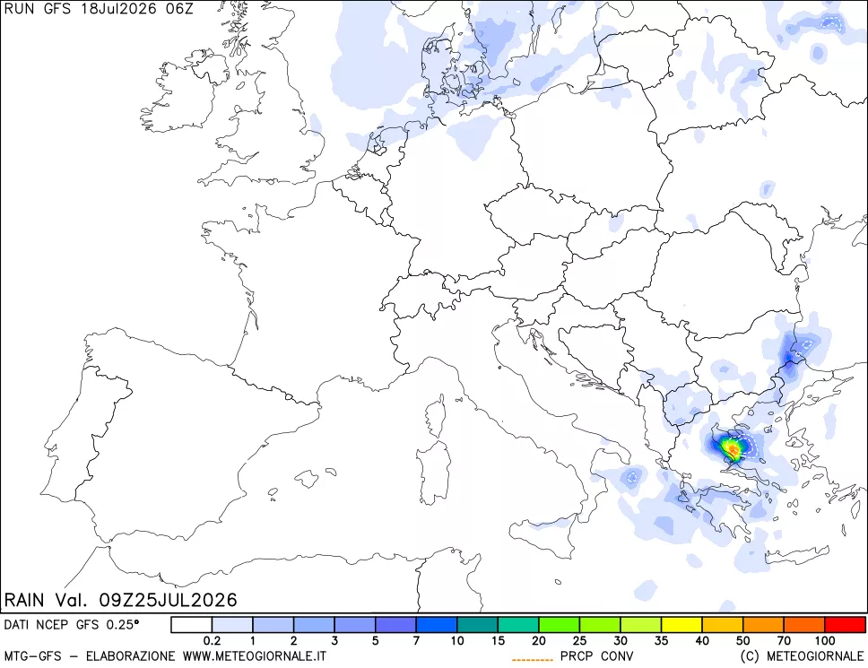 mappa Precipitazioni totali e convettive