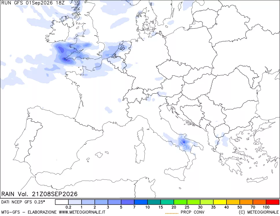 mappa Precipitazioni totali e convettive