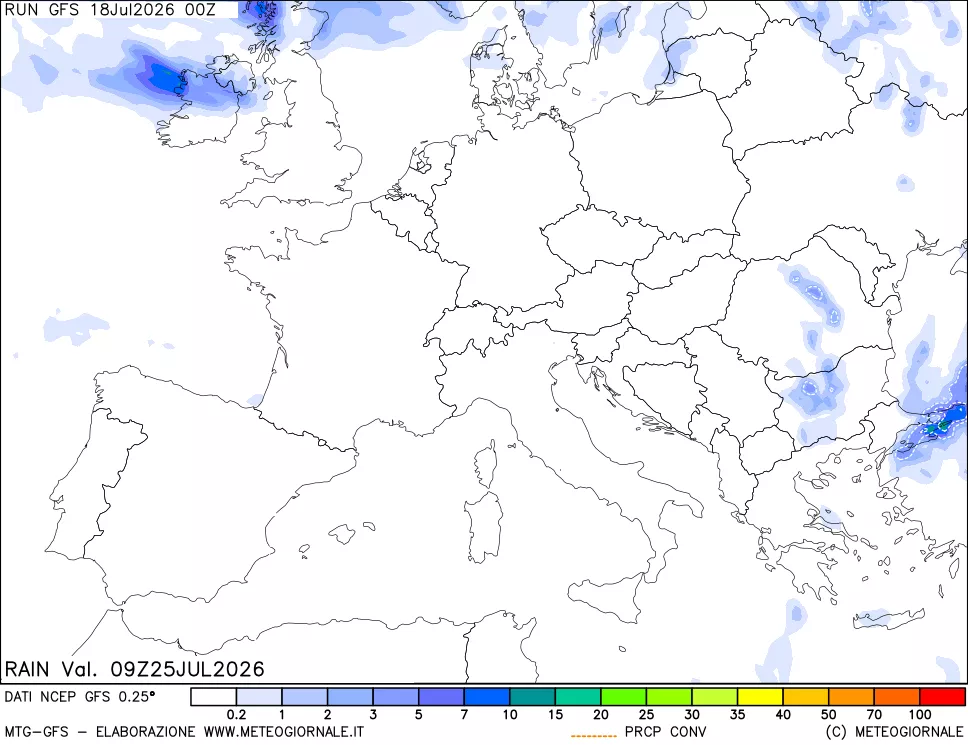 mappa Precipitazioni totali e convettive
