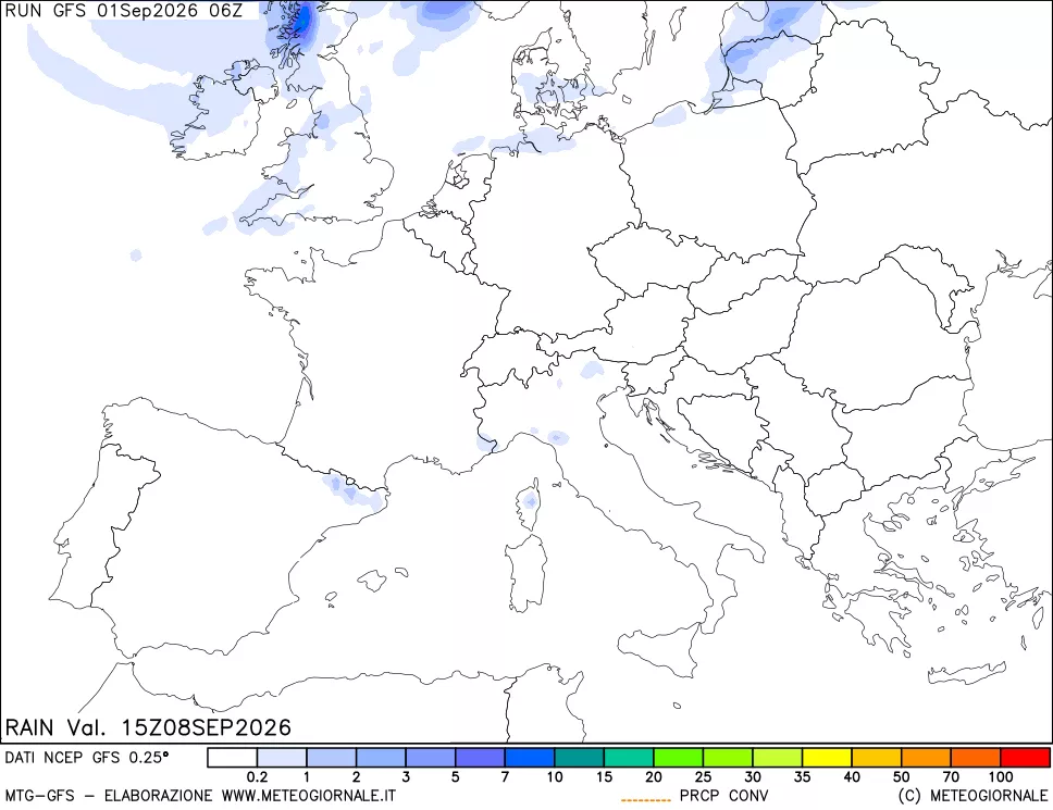 mappa Precipitazioni totali e convettive