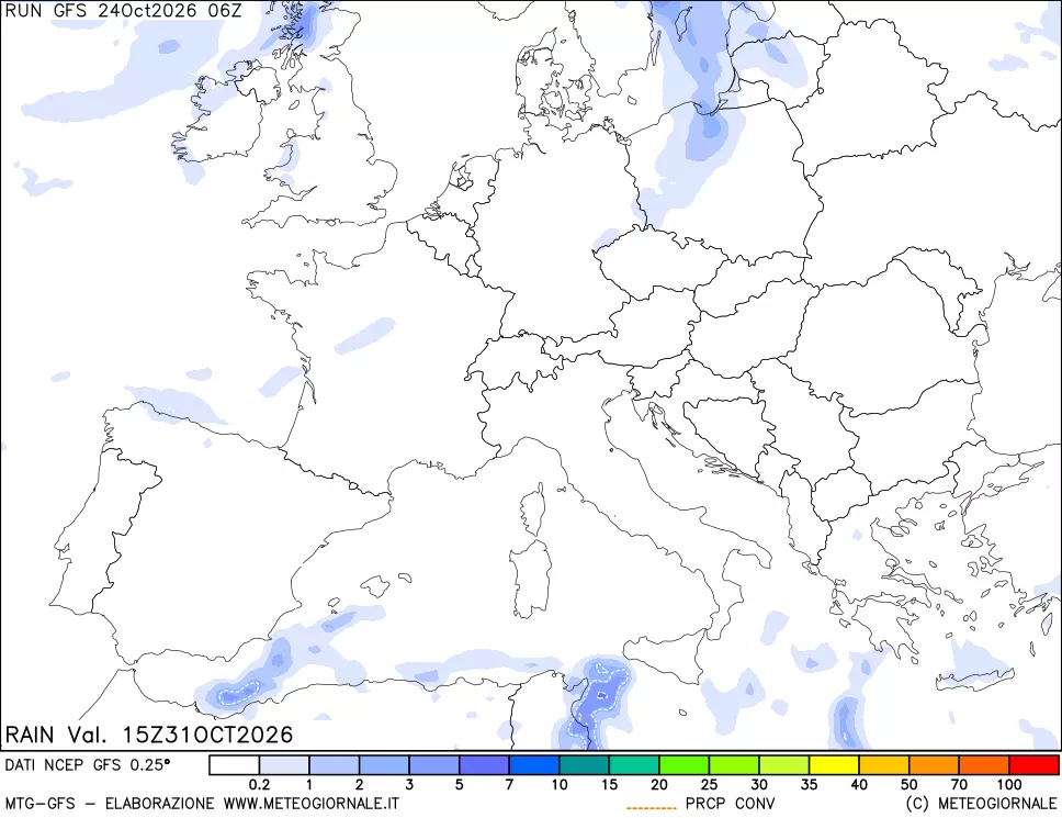 mappa Precipitazioni totali e convettive