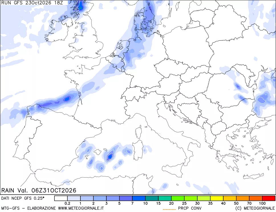 mappa Precipitazioni totali e convettive