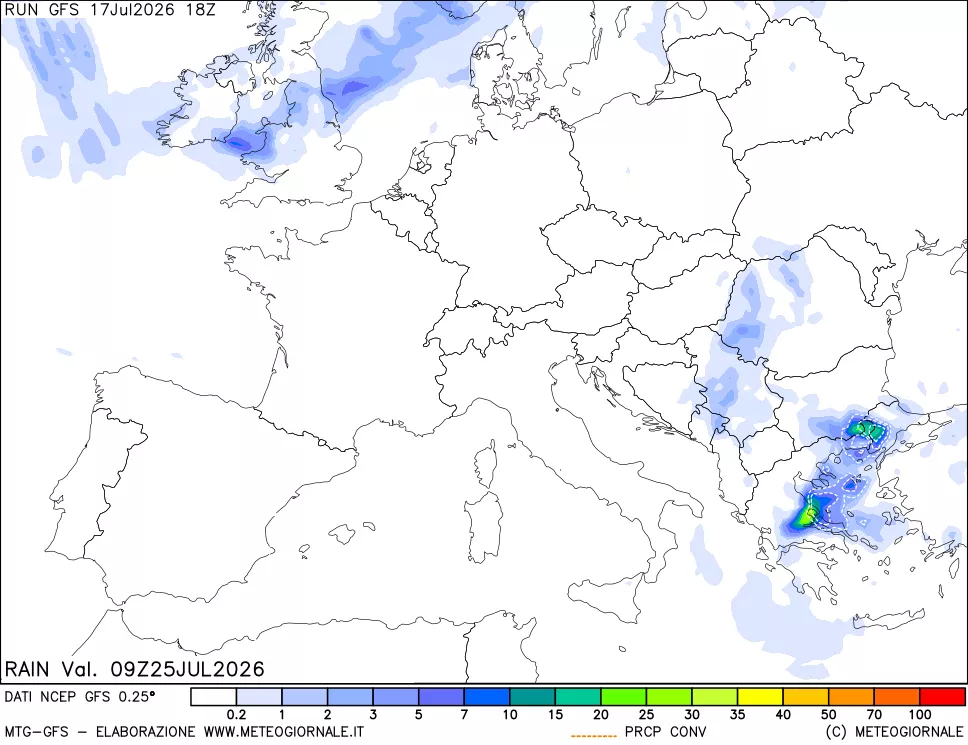mappa Precipitazioni totali e convettive