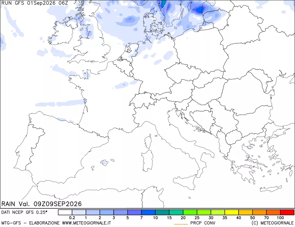 mappa Precipitazioni totali e convettive