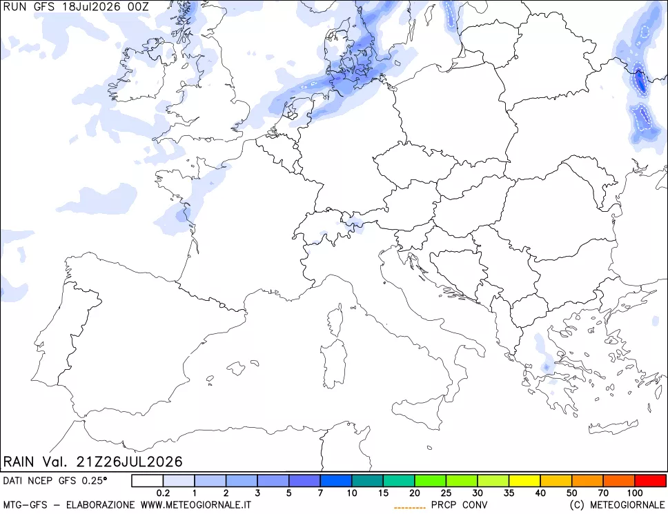 mappa Precipitazioni totali e convettive