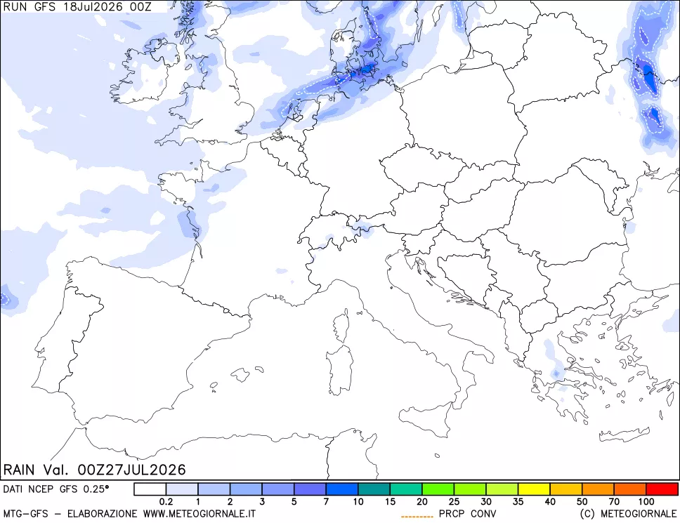 mappa Precipitazioni totali e convettive