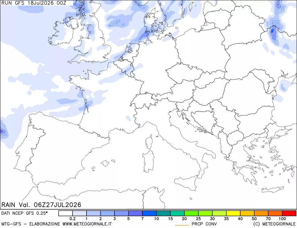 mappa Precipitazioni totali e convettive