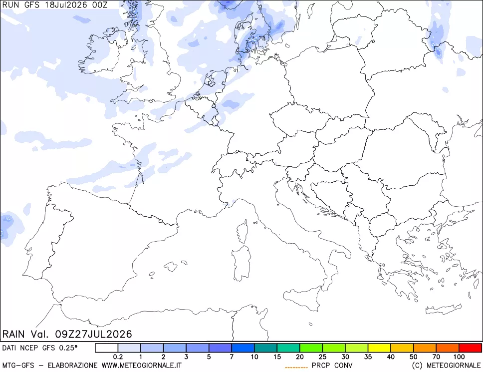 mappa Precipitazioni totali e convettive