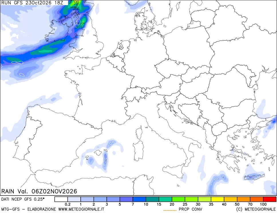 mappa Precipitazioni totali e convettive